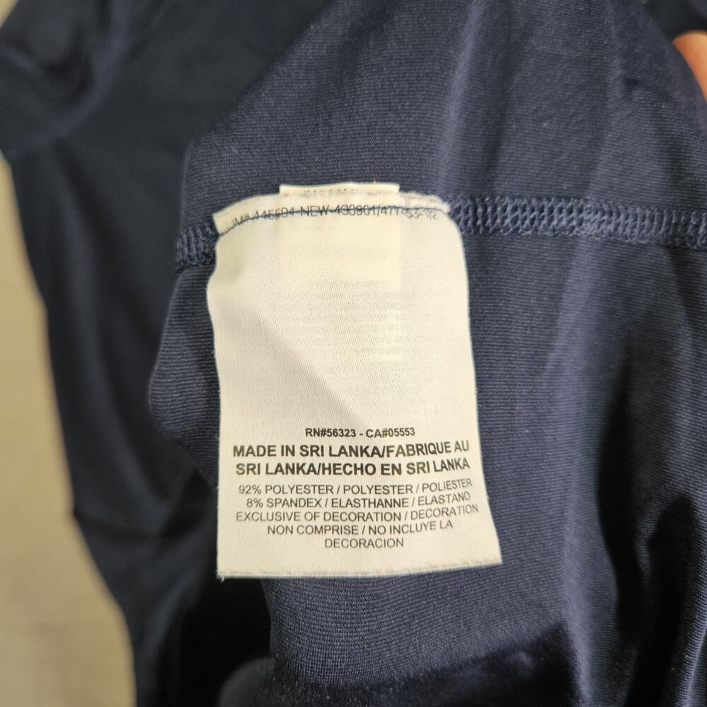 Nike Pro Shirt Mens Large Blue Fitted Dri Fit Stretch Lightweight Athletic Train - Picture 5 of 10